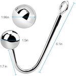 Anal Hook, Solid Single Ball Rope Hook With 2 Replaceable Balls And Ring, Bondage Fetish Sex Toy For Unisex Adult (0.77 Pounds)