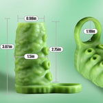 Monster Penis Sleeve, Silicone Cock Sleeve With Penis Ring, Realistic Penis Enlarger Sleeve With Particles Sex Toy For Men Penis Enlargement