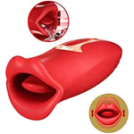 Adult Sex Toys Vibrator For Women Red, Clitoris Stimulator, Tongue Licking Mouth Sex Toy Vibrador, Intimate Massager Sexual Pleasure Tool, 10 Vibration And Kissing Modes