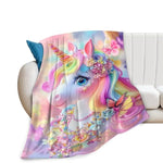 Pink Unicorn Throw Blanket Unicorn Gifts For Girls Women Boys Men Kids Adults Soft Flannel Fleece Blanket For Couch Sofa ?Bed Home Decor 40"X50"