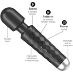 Vibrator Wand?Vibrators For Her?Female Adult Sex Toys?Wand Massager?Clit Vibrator, Sex Vibrators,G Spot Dildo?With 8 Speeds Of Pleasure & 20 Patterns, Powerful,Quiet, Waterproof (Rose Red)
