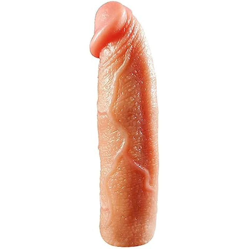 Realistic Penis Girth Sleeve, Opening Cock Sleeve Extender Male Girth Enhancer Sleeve Delay Ejaculation Sheath Adult Sex Toy For Men Couples