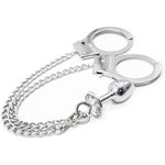 Anal Plug With Butt Plug Trainer Long Chain Handcuffs Stainless Steel Sm Bed Restraint Set Sex Toys +Fetish Blindfold Couple Flirt For Unisex