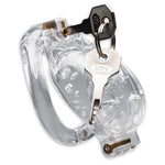 Dual Custom Lockdown, Locking Customizable Chastity Cage - Clear