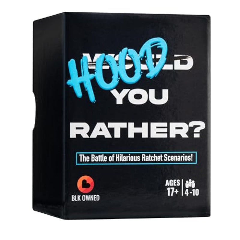 - Hood You Rather: Urban Black Culture Party. Games For Adults With An Unforgettable Hood Spin On Fun Card Game For Game Night. 200 Mind-Blowing Cards. Ages 17+