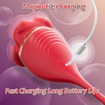 3-In-1 Clitoral G-Spot Vibrator With Realistic Tongue Stimulation With10 Modes Of Mouth Vibration, Tongue Licking, Dildos Thrusting | Waterproof Adult Sex Toys Ideal For Women'S Solo Or Couple Fun