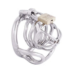 Male Chastity Device Stainless Steel Cock Cage Penis Ring With Padlock For Adult Game Sex Toy W040 (1.57 Inch / 40Mm)