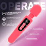 Adult Sex Toys Dildo For Women, Clitoral G-Spot Vibrator With 30 Powerful Vibration Modes, Wand Massager With Display For Clitoral Vaginal And Nipple Stimulation For Couples