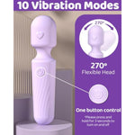 Mini Vibrator Wand for Clitoris Stimulation and Female Pleasure - Cordless, Quiet, Waterproof Adult Sex Toy