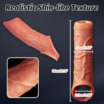 Realistic Penis Sleeve, Cock Ring Dick Extender, Erectile Aid Adult Toys Girth Enhancer And Delay Ejaculation Silicone Penis Pump Sex Toy For Men, Penis Prolonger Sheath For Couples