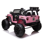 12V Kids Ride On Truck Car With Parent Remote Control & 2 Seater,5.5 Ah Battery Powered Toy Car With Spring Suspension, 3 Speeds, Led Lights, Bluetooth For Girl Boy Pink