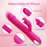 Thrusting Rabbit Vibrator with 10 Modes & Clitoral Stimulator for Women & Couples