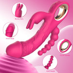 Thrusting Rabbit Vibrator with Multiple Speeds, G-Spot & Anal Stimulation, Adult Toy