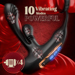 Prostate Massager with Vibrating Cock Ring – 10 Kneading & 10 Vibration Modes