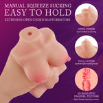 Portable Manual Male Masturbator, Realistic Small Sex Doll with Soft Vagina & Boobs