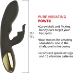 Rechargeable Waterproof Rabbit Vibrator – G-Spot & Clitoral Stimulator for Women
