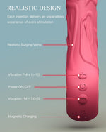 Realistic Vibrator – 10 Vibration Modes, Waterproof G-Spot & Clitoral Stimulator