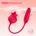 Rose Vibrator for Women, 10-Speed Clitoral & G-Spot Stimulator, Nipple Massager