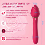 Upgraded Rose Clitoral & G-Spot Vibrator – 5 Licking Modes, 10 Intense Vibrations