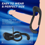 3-in-1 Vibrating Cock Ring – Clitoral Stimulator & 10-Mode Waterproof Toy