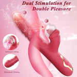 Thrusting Dildo Vibrator – G-Spot & Clitoral Stimulator with Suction & Licking