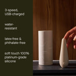 Cordless Clitoral Stimulator - 3 Speeds, Platinum-Grade Silicone, Green.