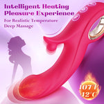 Thrusting Rabbit Vibrator for Women - 10 Vibration & 7 Thrust Modes, Heating