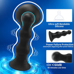 Remote Inflatable Anal Vibrator with 10 Modes & Prostate Massage for Men & Women