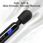 Cordless Wand Massager – Rechargeable Vibrator with 10 Patterns & 4 Speeds (Black)