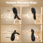 Vibrating Cock Ring with Rose Clitoral Vibrator, 8 Vibes Remote Control Couples Toy