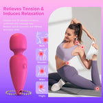 Rechargeable Mini Wand Vibrator – 10 Modes, Quiet & Waterproof Clitoral Stimulator