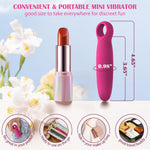 Portable Bullet Vibrator - 10 Modes, Quiet Silicone Personal Massager for Women