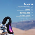 Enigma Dual Stimulation Waterproof Vibrator – G-Spot & Clitoral Suction Toy, Black