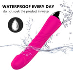 Silent G-Spot Vibrator Dildo with 10 Modes, Soft Waterproof Massager for Women