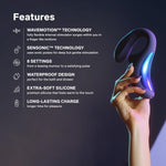 Enigma Wave Triple Stimulation Vibrator for Women, Clit & G-Spot, 8 Patterns