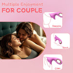 Mini Vibrator Wand for Women – 10 Modes, Powerful & Quiet Clitoral & Nipple Stimulator