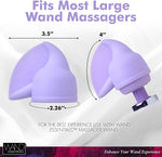 Purple Flutter Wand Massager Attachment - 1 Count for Targeted Pleasure.