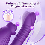 4-in-1 Thrusting G Spot Vibrator – Clitoral Stimulator with 10 Modes for Pleasure