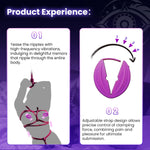 BDSM Vibrating Nipple Clamps – Remote Control, 10 Modes, Wearable Sex Toy for Couples