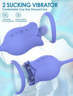 Rose Vibrator for Women - APP Remote, 8 Thrust & 10 Tongue Vibration, Heated Toy