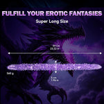 23.2'' Double-Ended Flexible Dildo – Clear Purple Monster Toy for Dual Pleasure