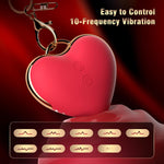 Mini Heart-Shaped Nipple Sucking Vibrator, Discreet Personal Massager for Women