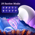 Rechargeable Clitoral Suction Vibrator – 10 Modes, Wide-Opening Nipple Stimulator
