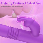 Thrusting Beaded Rabbit Vibrator – 9.9" G-Spot & Clitoral Stimulator Dildo Toy