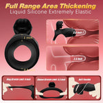 Vibrating Cock Ring with Sleeve, 9-Mode Male Extender & Clitoral Stimulator