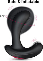 Remote Control Inflatable Anal Vibrator with 10 Modes for Men & Women Prostate Play