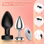 Dual Anal Plug Vibrator – Remote Control, 10 Modes, Prostate Massager for Men & Women