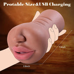 Realistic Textured Male Masturbator with Deep Throat Stroker for Intense Pleasure