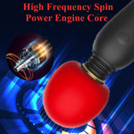 Compact Bullet Vibrator - Waterproof Mini Massager with 10 Modes & 8 Speeds (Red)