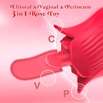 Clitoral Licking Rose Vibrator for Women, 10 Modes, Mini Nipple Stimulator.